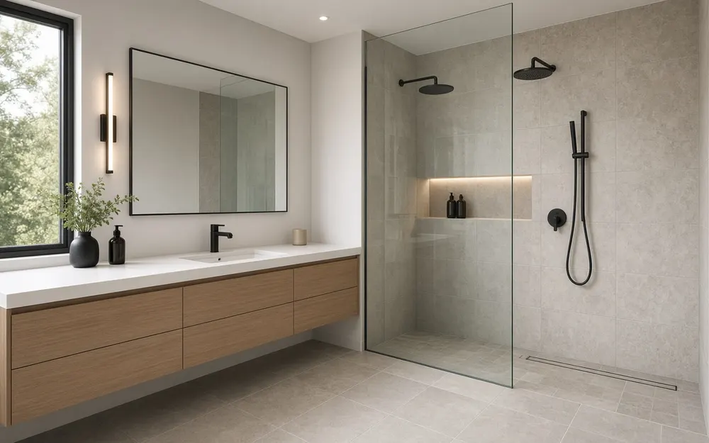 AI-generated image: remodeled bathroom